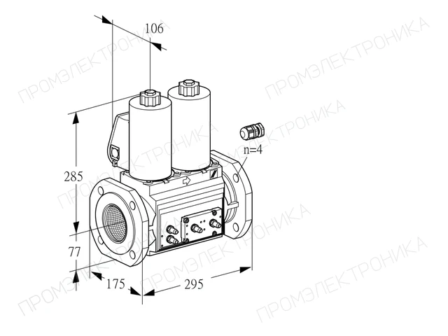 Kromschroder VCS 665F05NNWL3E/MMMM/MMMM — двойной электромагнитный газовый клапан — 88207707