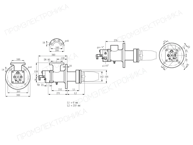 Kromschroder BIC 140RBL-0/235-(54)E — промышленная газовая горелка — 84099622