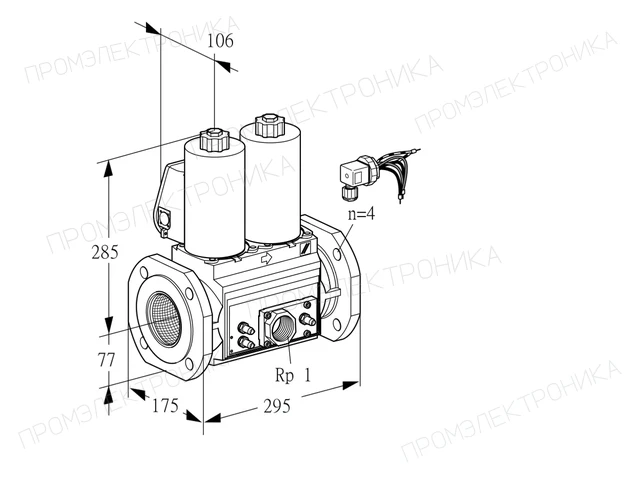Kromschroder VCS 665F05NNKLE/MMEM/MMMM — двойной электромагнитный газовый клапан — 88203954