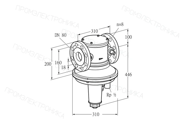 Kromschroder GIK 80F02-6L — регулятор соотношения газ/воздух — 85093221