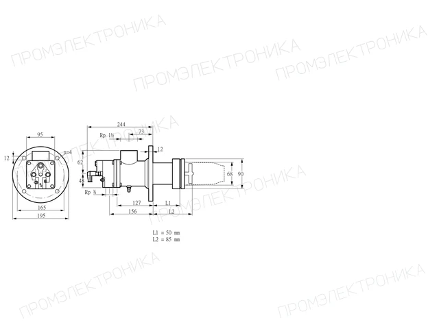 Kromschroder BIC 65HB-50/85-(34)E — промышленная газовая горелка — 84299724