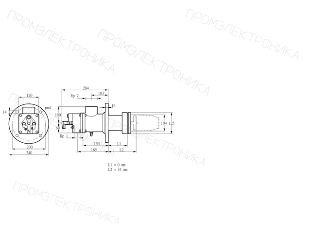 Kromschroder BIC 100HB-0/35-(37E)EZ — промышленная газовая горелка — 84199289