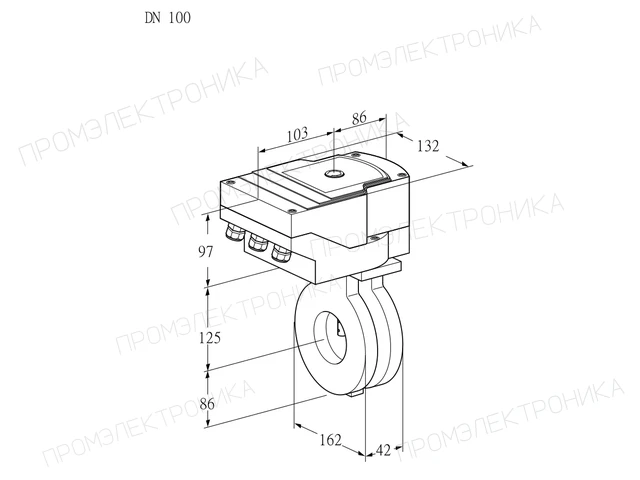Kromschroder IBA 100Z05/20-07W2E — дисковая поворотная заслонка — 88301524
