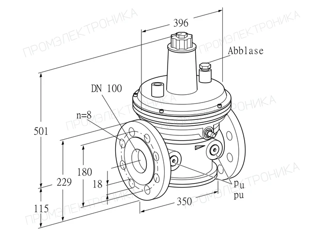 Kromschroder VAR 100F05-1 — регулятор давления газа — 86054070