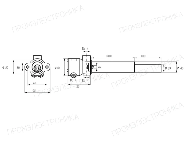 Kromschroder ZKIH 1800/100R — запальная горелка — 84214180