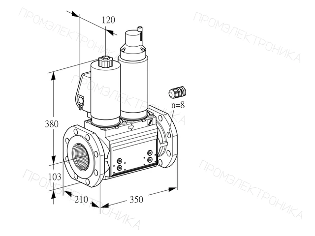 Kromschroder VCS 8100F05NLWSL3B/PPPP/PPPP — двойной электромагнитный газовый клапан — 88206586