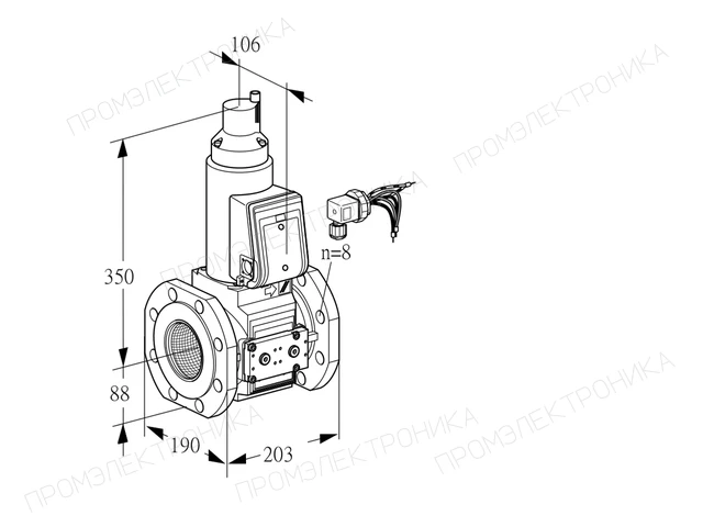 Kromschroder VAS 780F05LWE/PP/PP — электромагнитный газовый клапан — 88203739
