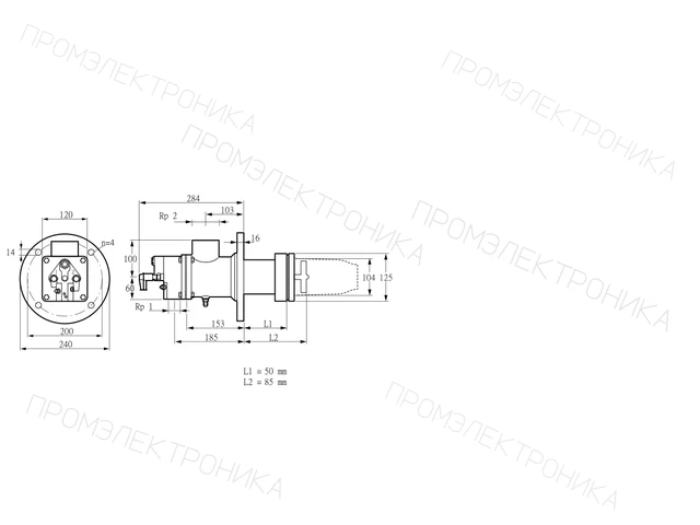 Kromschroder BIC 100HB-50/85-(37)E — промышленная газовая горелка — 84099012