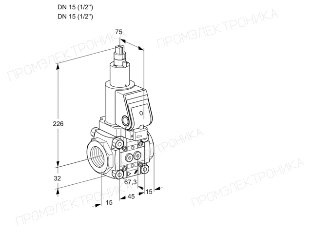 Kromschroder VAS 1T15N/LKGR — электромагнитный газовый клапан — 88015382