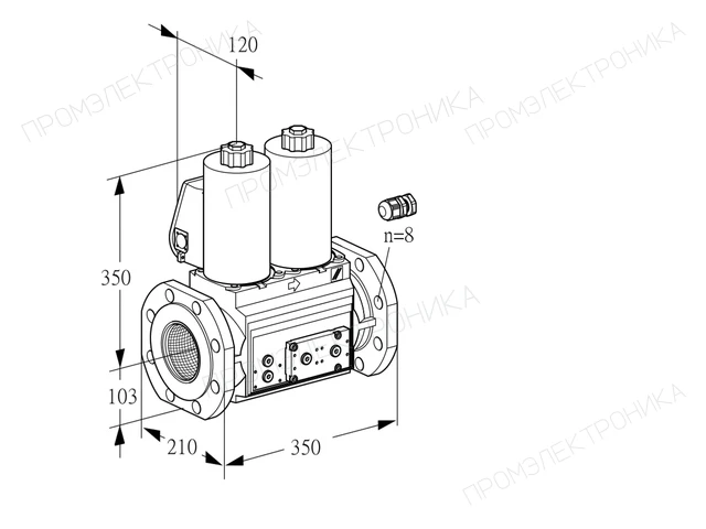 Kromschroder VCS 8100F05NNWL3E/PPPP/PPEP — двойной электромагнитный газовый клапан — 88205345