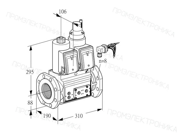 Kromschroder VCS 780F05NLWRE/PPPP/PPEP — двойной электромагнитный газовый клапан — 88204520