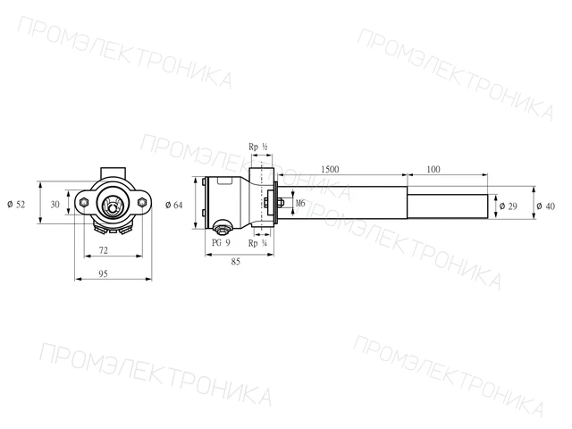 Kromschroder ZKIH 1500/100R — запальная горелка — 84214150