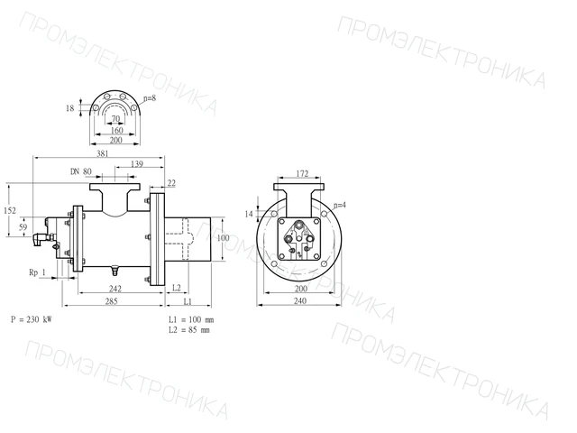 Kromschroder BIOW 100KB-100/85-(41E)G — промышленная газовая горелка — 84199078
