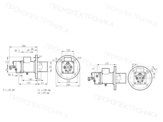 Kromschroder BIO 80KB-100/85-(8E)E — промышленная газовая горелка — 84199148