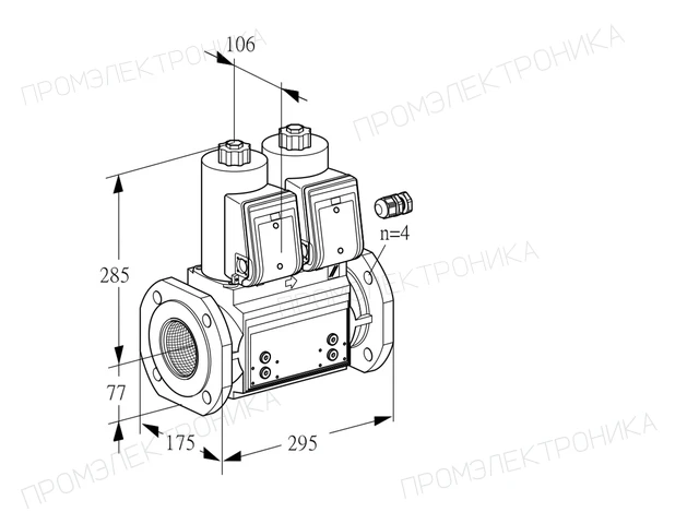 Kromschroder VCS 665F05NNWR3B/PPPP/MPPP — двойной электромагнитный газовый клапан — 88204506