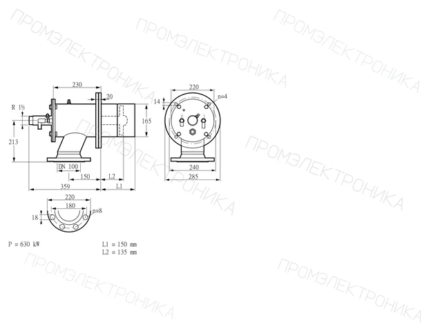 Kromschroder ZIO 165RM-150/135-(26)D — промышленная газовая горелка — 84246228