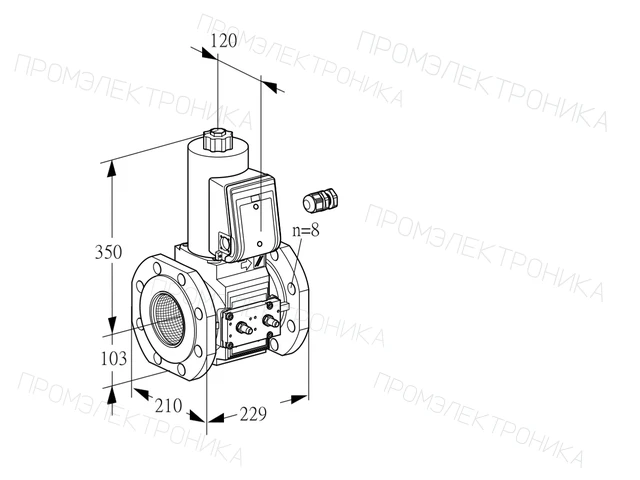 Kromschroder VAS 8100F05NW3E/MM/MM — электромагнитный газовый клапан — 88203413