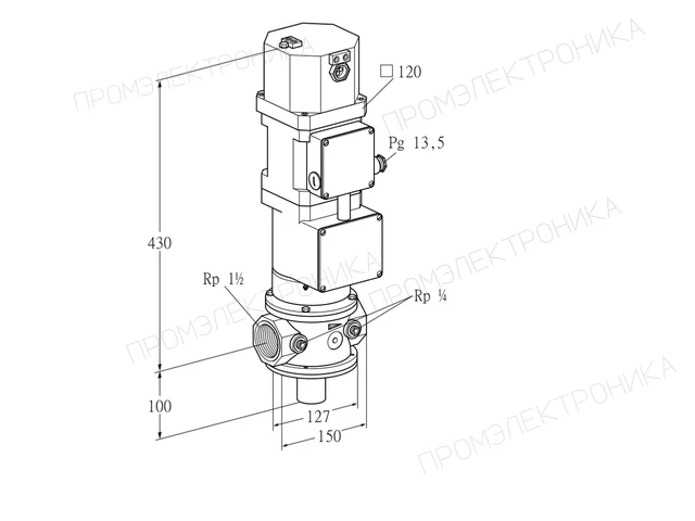 Kromschroder VK 40R10MXA43D — электромагнитный газовый клапан — 85311015