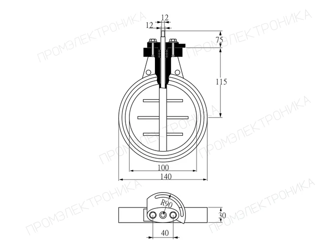 Kromschroder DKR 100Z03F100A — дисковая поворотная заслонка — 03149294