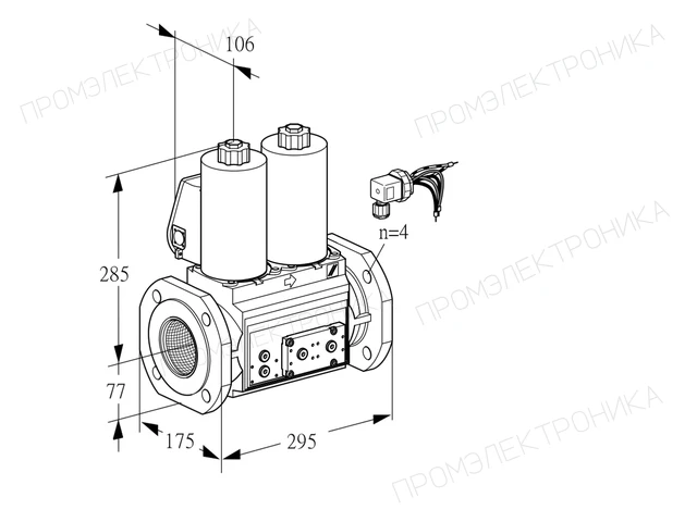 Kromschroder VCS 665F05NNWLE/PPPP/PPEP — двойной электромагнитный газовый клапан — 88206962