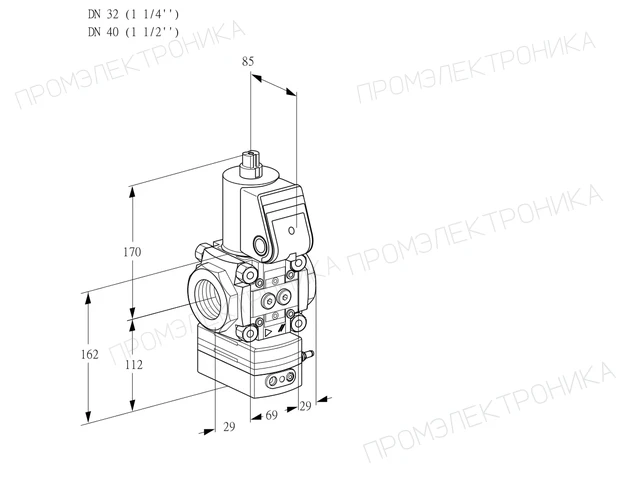Kromschroder VAD 2T32/40N/NQ-50A — регулятор давления газа — 88017991