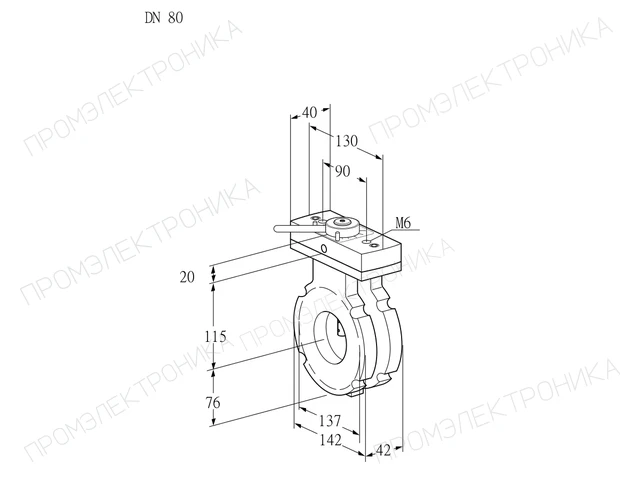 Kromschroder BVG 80W05H — дисковая поворотная заслонка — 88301670