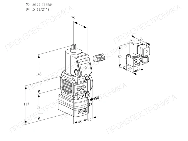 Kromschroder VAG 1-/15R/NWBK — регулятор соотношения газ/воздух — 88006401