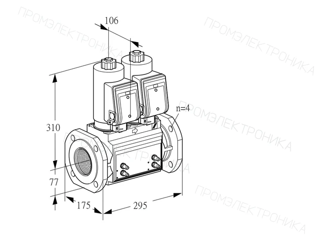 Kromschroder VCS 6T65A05NNQSRB/MMMM/PPPP — двойной электромагнитный газовый клапан — 88202889