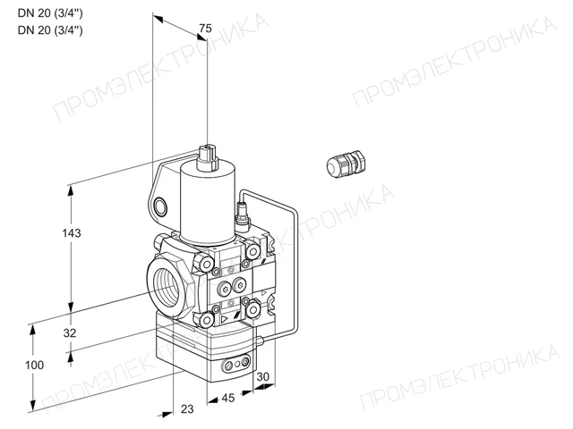 Kromschroder VAH 1E20R/20R05HEVWL/PP/MM — регулятор расхода газа — 88107696