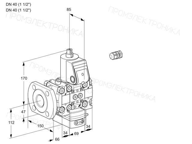 Kromschroder VAD 2E40F/40R05FD-50VWR/PP/PP — регулятор давления газа — 88102228
