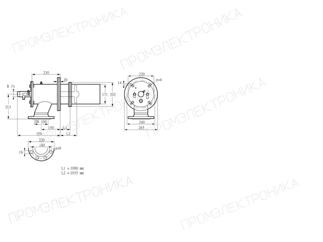 Kromschroder ZIC 165HB-1000/1035-(18)DB — промышленная газовая горелка — 84199276
