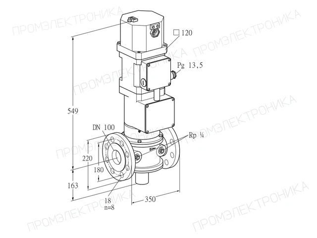 Kromschroder VK 100F40MHXG43D — электромагнитный газовый клапан — 85314419