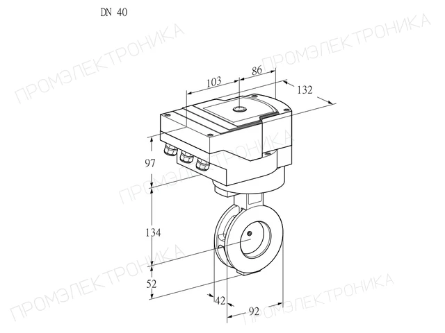Kromschroder IBAF 40Z05/20-30Q3E — дисковая поворотная заслонка — 88301786