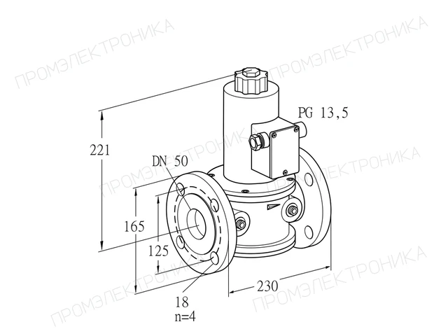 Kromschroder VG 50/39F10NQ33 — электромагнитный газовый клапан — 85261450