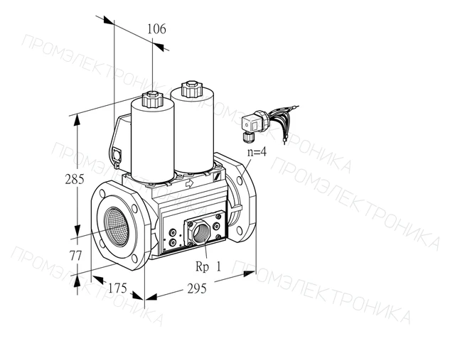 Kromschroder VCS 665F05NNWLE/PPEP/PPPP — двойной электромагнитный газовый клапан — 88207008