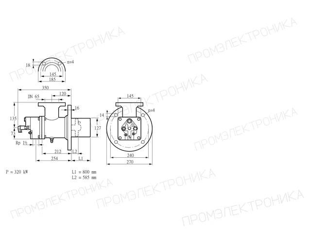 Kromschroder BIO 125RB-800/585-(15)EB — промышленная газовая горелка — 84099949
