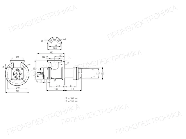 Kromschroder BIC 125HB-500/535-(2)E — промышленная газовая горелка — 84034060