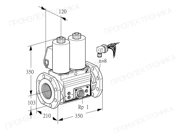 Kromschroder VCS 8100F05NNWLE/PPEP/PPEP — двойной электромагнитный газовый клапан — 88206654