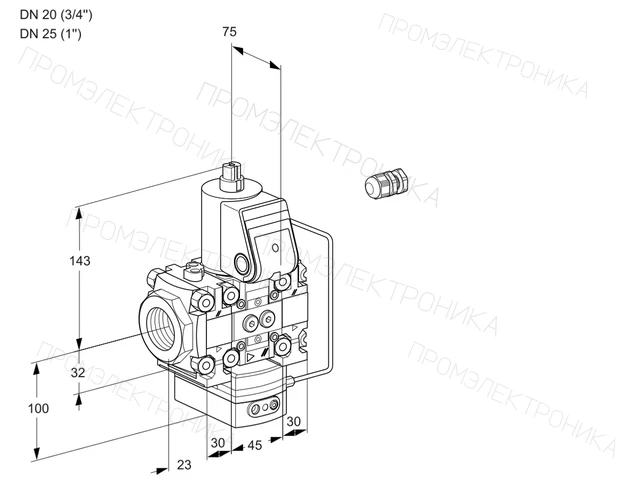 Kromschroder VAH 1E20R/25R05FHEVWR/PP/PP — регулятор расхода газа — 88102526