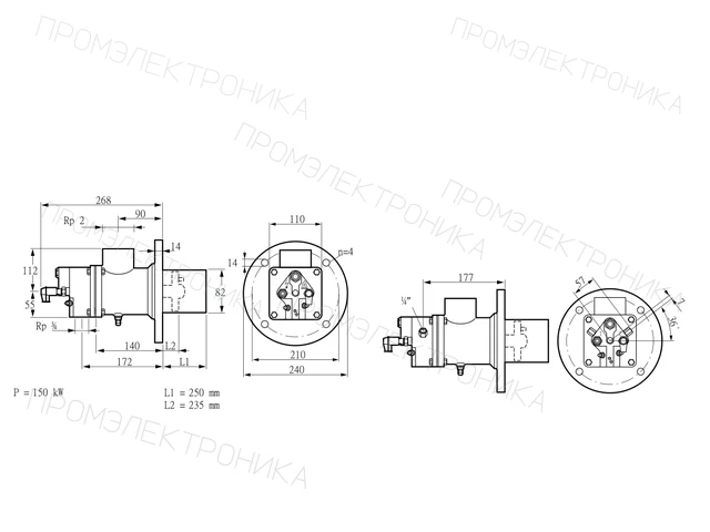 Kromschroder BIO 80KB-250/235-(8E)E — промышленная газовая горелка — 84199073