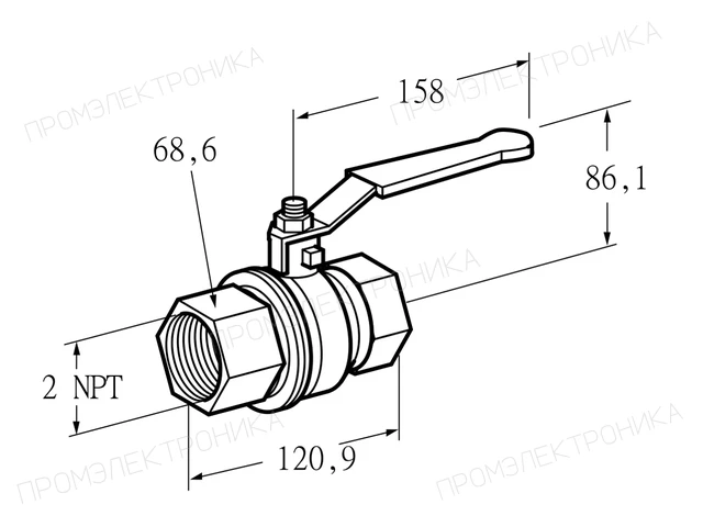 Kromschroder AKT 50TN88 — ручной газовый кран — 03152313