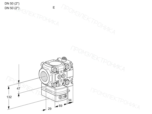 Kromschroder VRH 2E50R/50R05HEVR/PP/PP — регулятор расхода газа — 88100935