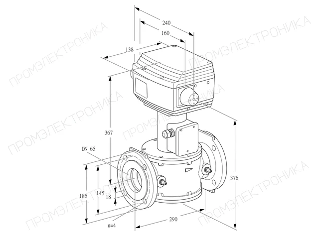 Kromschroder RVS 65/MF02W60E-3 — регулирующий клапан — 86060311
