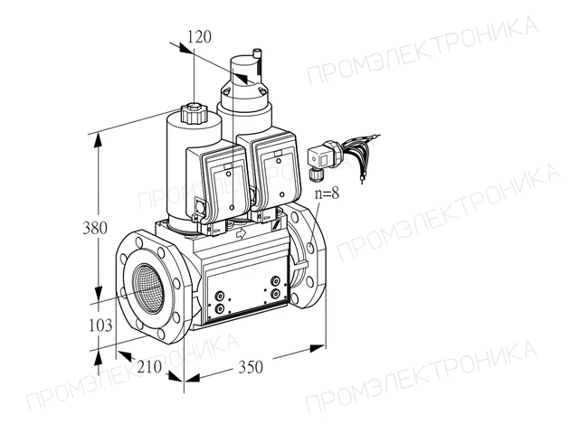 Kromschroder VCS 8100F05NLWSRB/PPPP/PPPP — двойной электромагнитный газовый клапан — 88203804
