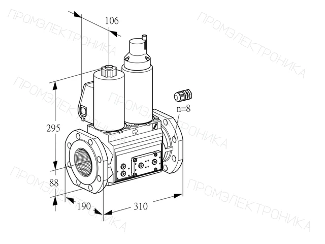 Kromschroder VCS 780F05NLWL3E/PPPP/PPPP — двойной электромагнитный газовый клапан — 88204898