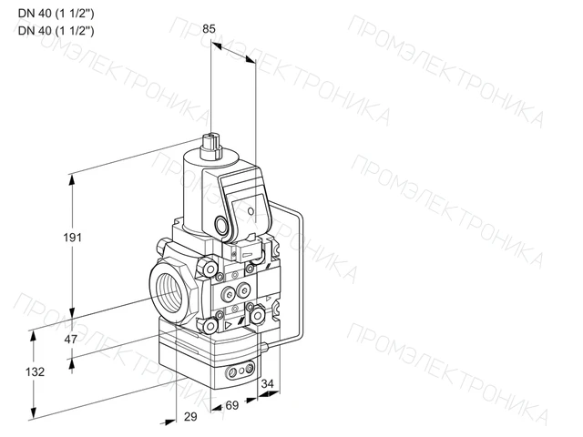 Kromschroder VAH 2T40N/40N05HAVQSR/PP/PP — регулятор расхода газа — 88100635