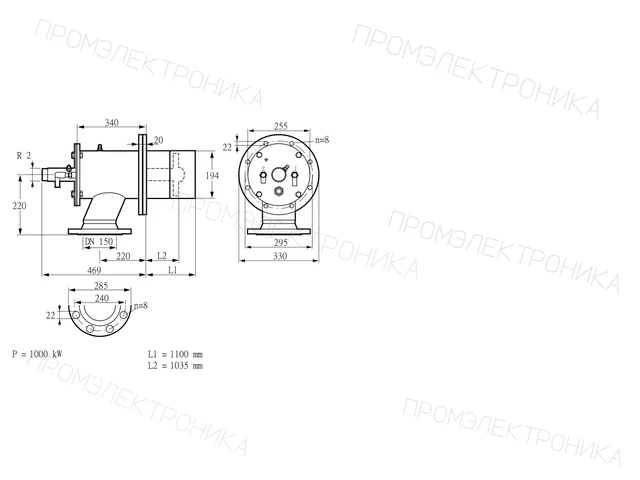 Kromschroder ZIO 200HM-1100/1035-(24)D — промышленная газовая горелка — 84199042