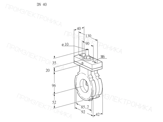 Kromschroder BVG 40W05F — дисковая поворотная заслонка — 88303813