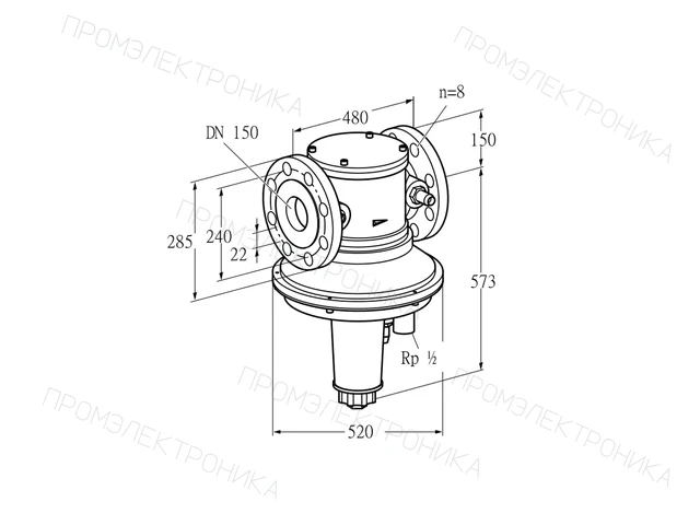 Kromschroder GIK 150F02-6L — регулятор соотношения газ/воздух — 85095221