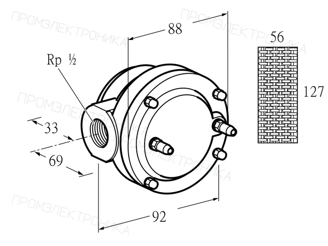 Kromschroder GFK 15R10-6 — газовый фильтр — 81935190